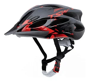 Capacete Tsw Mtb Raptor 2 Cor Preto/vermelho