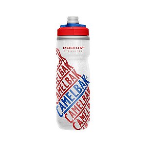 Garrafa Camelbak Podium Chill 620ML - Branca/Vermelha/Azil