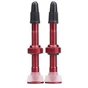 Válvulas Absolute Tubeless Vermelho 48mm 2 Unidades
