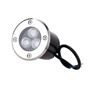 Spot Balizador LED de Chão 3W para Piso Branco Quente 3000K