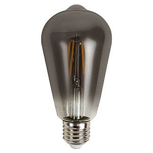 Lâmpada LED Filamento ST64 4W Bivolt E27 Fume Branco Quente 2200K – Delis