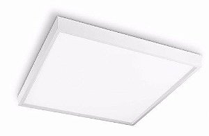 Plafon Led de Sobrepor 36w Quadrado 40x40 Branco Quente 3000K - Vluz