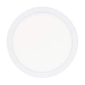 Painel Led de Embutir 24w Redondo 30Cm Branco Quente - Luz Sollar