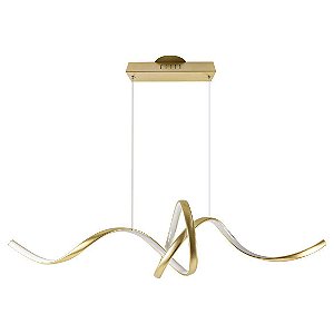 PENDENTE LACE LED 36W 1500LM 3000K 100CM DOURADO