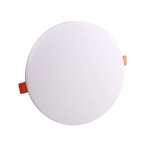 Plafon Led de Embutir e Sobrepor 24w Redondo 17cm Sem Borda Natural 4000K