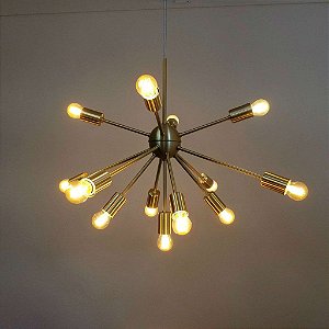 PENDENTE SPUTINIK VD LEITOSO 15 X E27 CHAMPAGNE