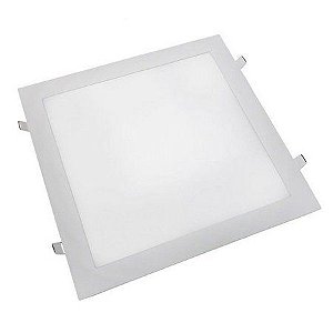 Plafon LED de Embutir 12w Quadrado Branco Quente LU-EQ12BQ