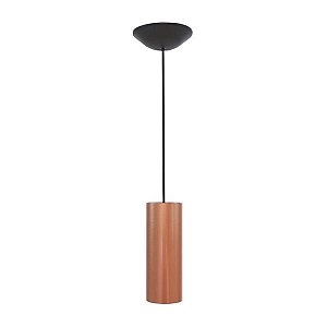 Pendente Tubo Quadrado Megalux 509 Cobre Comprimento 20 cm