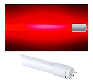 Lâmpada LED Tubular 18W 120Cm Bivolt Vermelho (liga 2 lados)