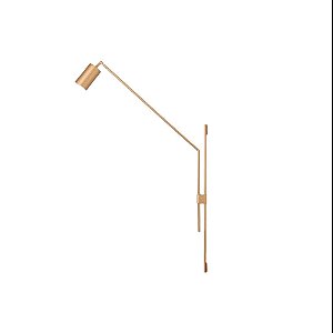 COLUNA CILINDRO DE PAREDE ARTICULADO 115X6,3X65,5CM GOLD 1X GU10 (PLUG EXTERNO) - FOCO METALLO