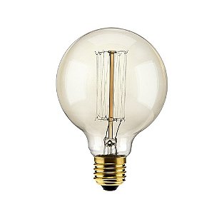 LAMPADA FIL CARB G95 40W 127V 2000K