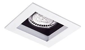 SPOT Embutido P/ 1x Par30 Quadrado Recuado De Alumínio Branco Preto - Orluce