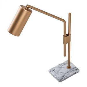 LUMINÁRIA DE MESA CILINDRO ARTICULADO 55,5X10X39,5CM PRETO 1X GU10 - FOCO METALLO