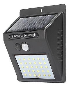 LUMINÁRIA ARANDELA SOLAR 4W 180 LUMENS BRANCO FRIO 6500K