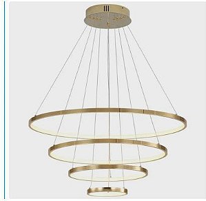 PENDENTE VERTICAL OLD GOLD LUMINARIA- LF-81927 4R - 100 CM