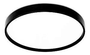 PLAFON SPACE PRETO 40 CM 24 WATTS 3000K