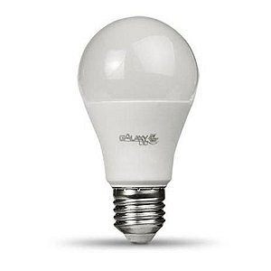 Lâmpada LED Bulbo 12W Bivolt E27 A60 Branco Quente 3000K – Galaxy