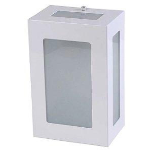 ARANDELA RETANGULAR 5F 1L E-27 BRANCO TEXTURIZADO LENTE POLICARBONATO