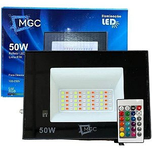 Refletor LED 50W Smd RGB GL-W50RGB - Mega