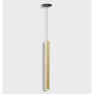 PENDENTE TUBO MEDIO DOURADO