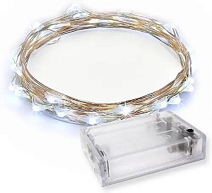 PISCA-PISCA NATALINO BRANCO FRIO FIO DE COBRE DE LED FIXO 30 LEDS, 3M