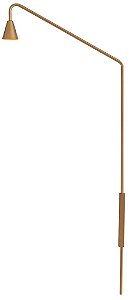 ARANDELA DE PAREDE CADORE ARTICULADO 135X7,4X55CM BRANCA 1X GU10 (PLUG EXTERNO) - FOCO METALLO