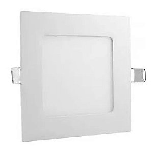 Plafon Painel LED de Embutir 6W Quadrado Branco Frio 6000K - TYF