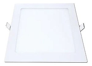 Painel Led de Embutir 18W Quadrado Branco Quente