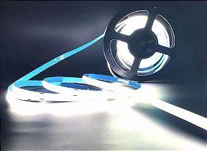 Fita LED COB 12V 5M Ip20 320 LED 10mm Branco Frio 6000K