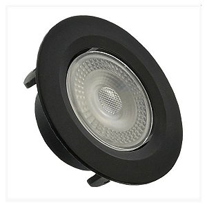 Spot Led 5W Redondo Preto Branco Quente 3000K - Avant