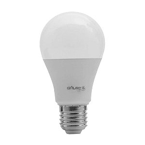 LÂMPADA LED BULBO 9W E-27 BIVOLT BRANCO FRIO 6500K - Galaxy