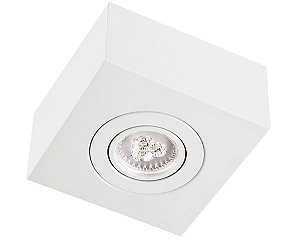 SPOT Sobrepor P/ 1X PAR30 Quadrado De Alumínio Branco 17X17  - Impacto