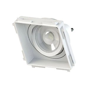 SPOT Embutido P/ 1X PAR20 Quadrado No Frame Recuado De ABS Branco 121X121MM - SE-330.2035