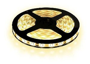 FITA LED 5050 12v 60 LED / METRO S/ SILICONE  14w/m   5M Branco Quente - TB-5005