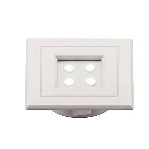 Micro Spot LED 1W Quadrado Bivolt Branco LUMINI POP Branco Frio 6000K - Pix