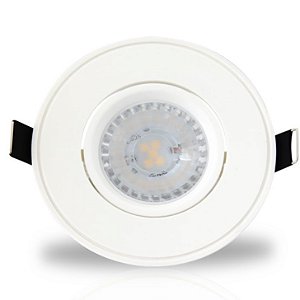 Spot LED 5W Redondo Bivolt Branco Ângulo 38o Branco Quente 3000K - Iluctron