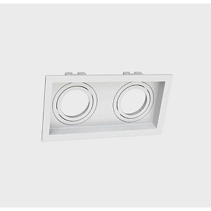 SPOT EMBUTIDO P/ 2x Par20 Retangular Recuado De ABS Branco - SE-330.2902 - Save Energy