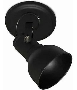 SPOT ALUMINIO 1XE-27 PRETO TEXTURIZADO - Itamonte