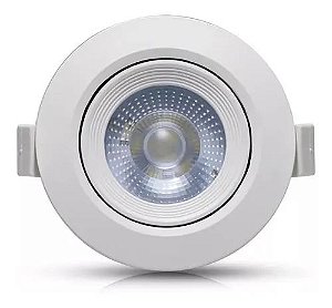 Spot Led 5W Redondo Bivolt Branco Quente 3000K - Galaxy
