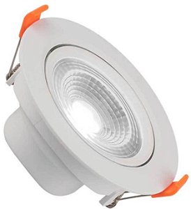 Spot LED 7W Redondo Bivolt Branco Frio 90X90mm - Roya