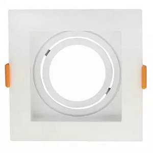 SPOT Embutido P/ 1x MR16 Quadrado Recuado De ABS Branco - Initial