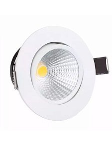 Spot LED 7W Quadrado Bivolt Branco Frio Cob 85X85mm - Syflar