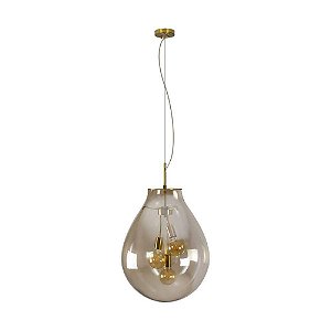 PENDENTE AMORA - ZR162-48CO - CONHAQUE -  48xH63CM - 3xE27