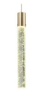 PENDENTE EMPIRE DE VIDRO REDONDO LUZ 3500K 4500K 6500K DIMENSAO 30CM DOURADO CABO 2M