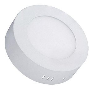 Plafon Led de Sobrepor 6W Redondo 12cm Branco Frio 6000K PG-R6WBF