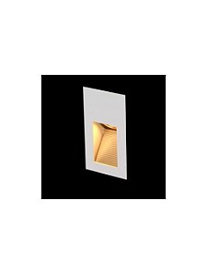 Balizador LED de Parede Retangular 5W Bivolt Branco Ip65 ABS 10x6cm Branco Quente 3000K - Cbc