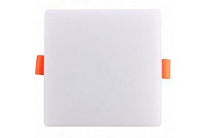 Plafon Led de Embutir e Sobrepor 12w Quadrado 8x8 Sem Borda Branco Frio 6000K - Galaxy