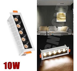 SPOT LED EMBUTIR 10W LINEAR XS-GSA BRANCO QUENTE 3000K