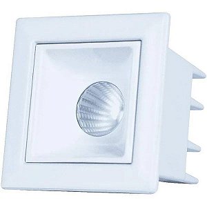 Downlight SPOT LED Embutir 2W Linear 1 Ponto Branca Branco Quente 2700K B06025 - Brilia