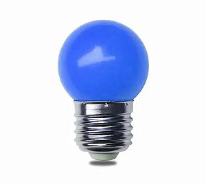 LÂMPADA LED BOLINHA G45 3W DECORATIVA E-27 110V AZUL